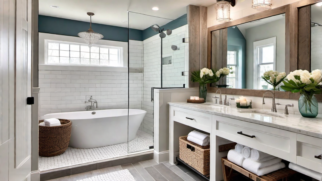Spa-like Atmosphere: Walk-in Shower and Soaking Tub