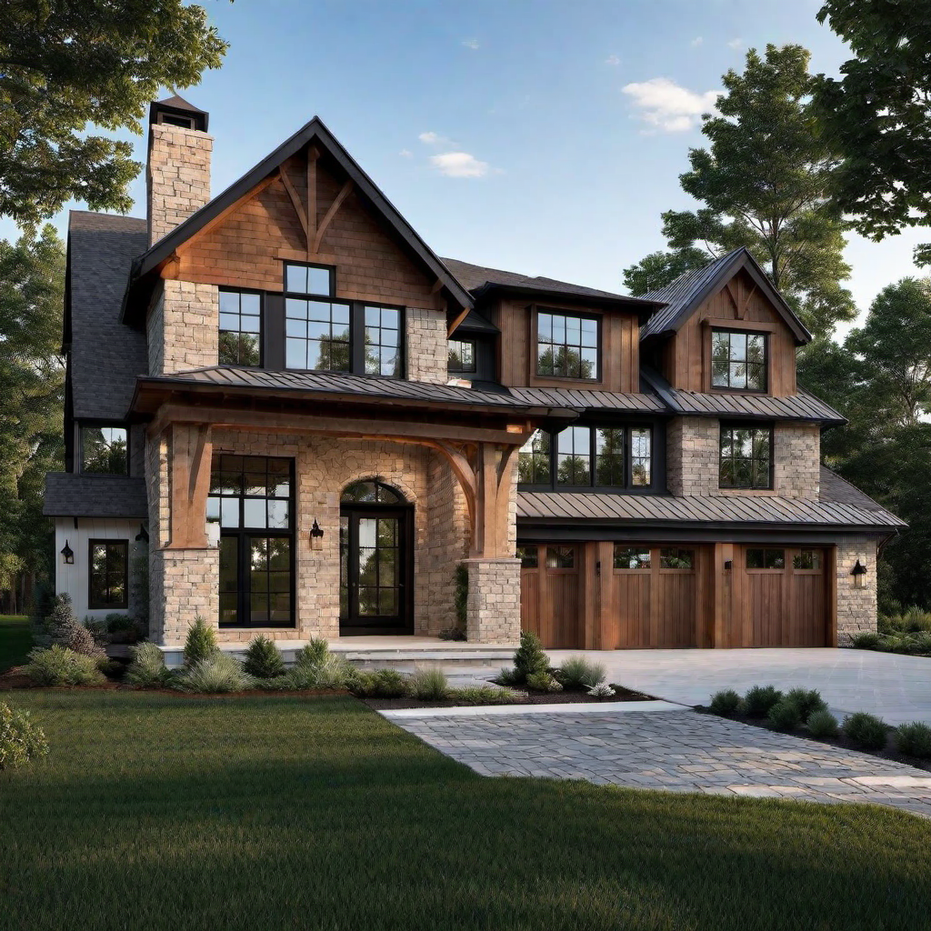 Stone Accents: Natural Elements in Farmhouse Exterior Design
