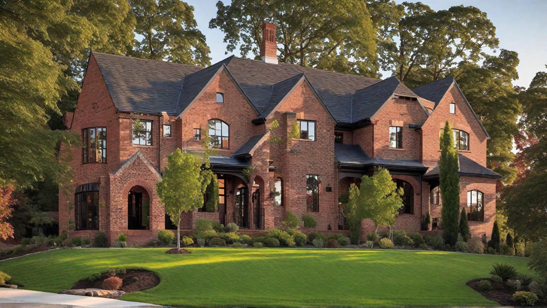 Brick Home with Gabled Roof