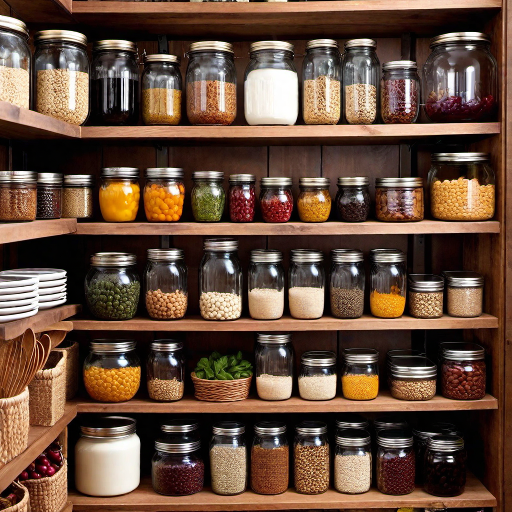 Mason Jar Storage: Rustic Charm for Pantry Organization