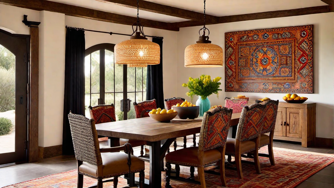 Hacienda Flavors: Spanish-inspired Ranch Dining Room