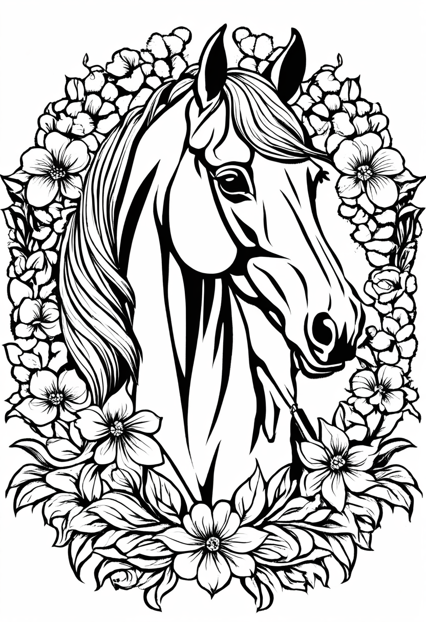 Beautiful Horse Coloring Sheets Color And Play