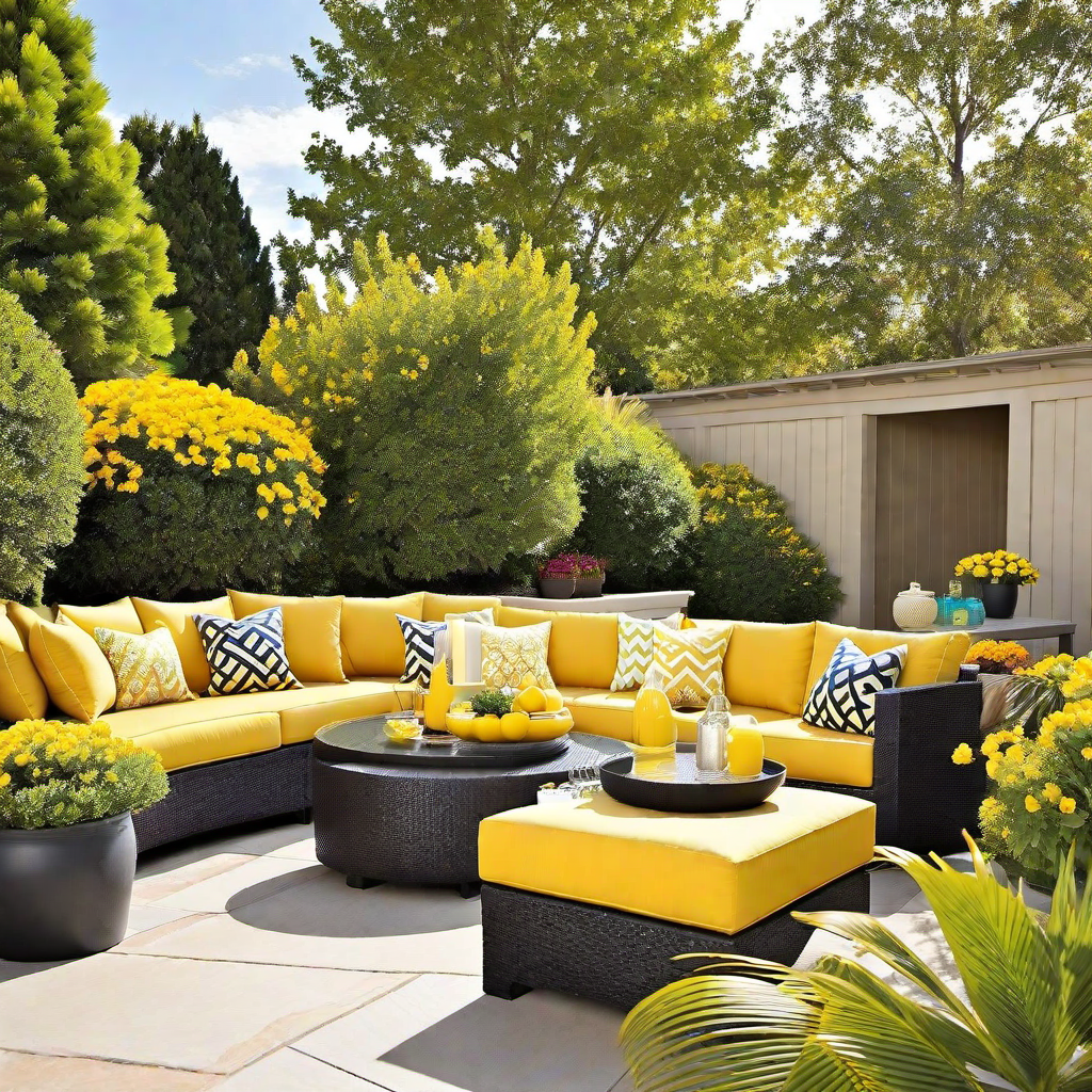 Sunny Yellow Accents: Brighten Up Your Outdoor Patio with a Pop of Color