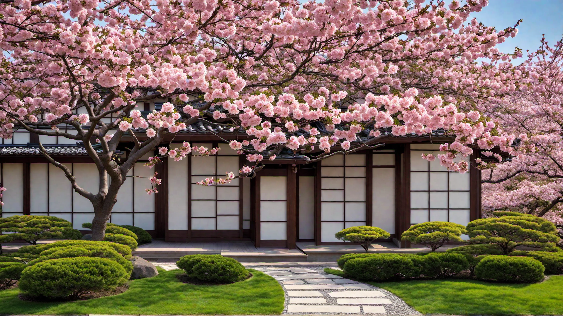 Seasonal Beauty: Cherry Blossoms and Maple Trees