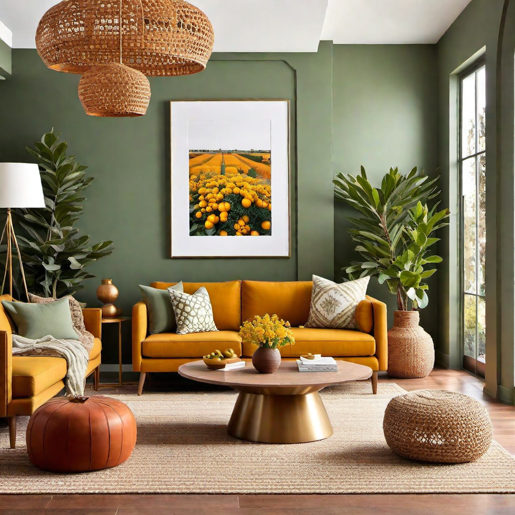 Earthy Hues: Cozy Home Living Room with Warm Colors
