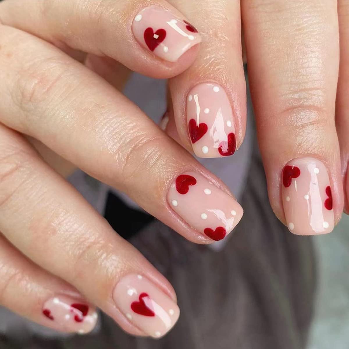 KTAABTR Valentines Press On False Nails