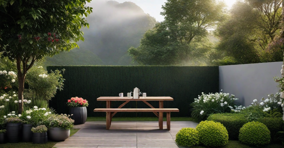 9. Outdoor Oasis: Creating a Charming Coffee Station in Your Garden or Patio