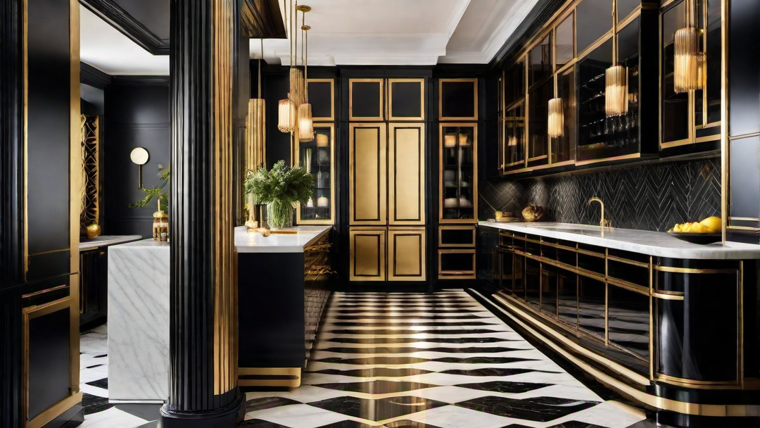 Geometric Patterns and Shapes in Art Deco Kitchens