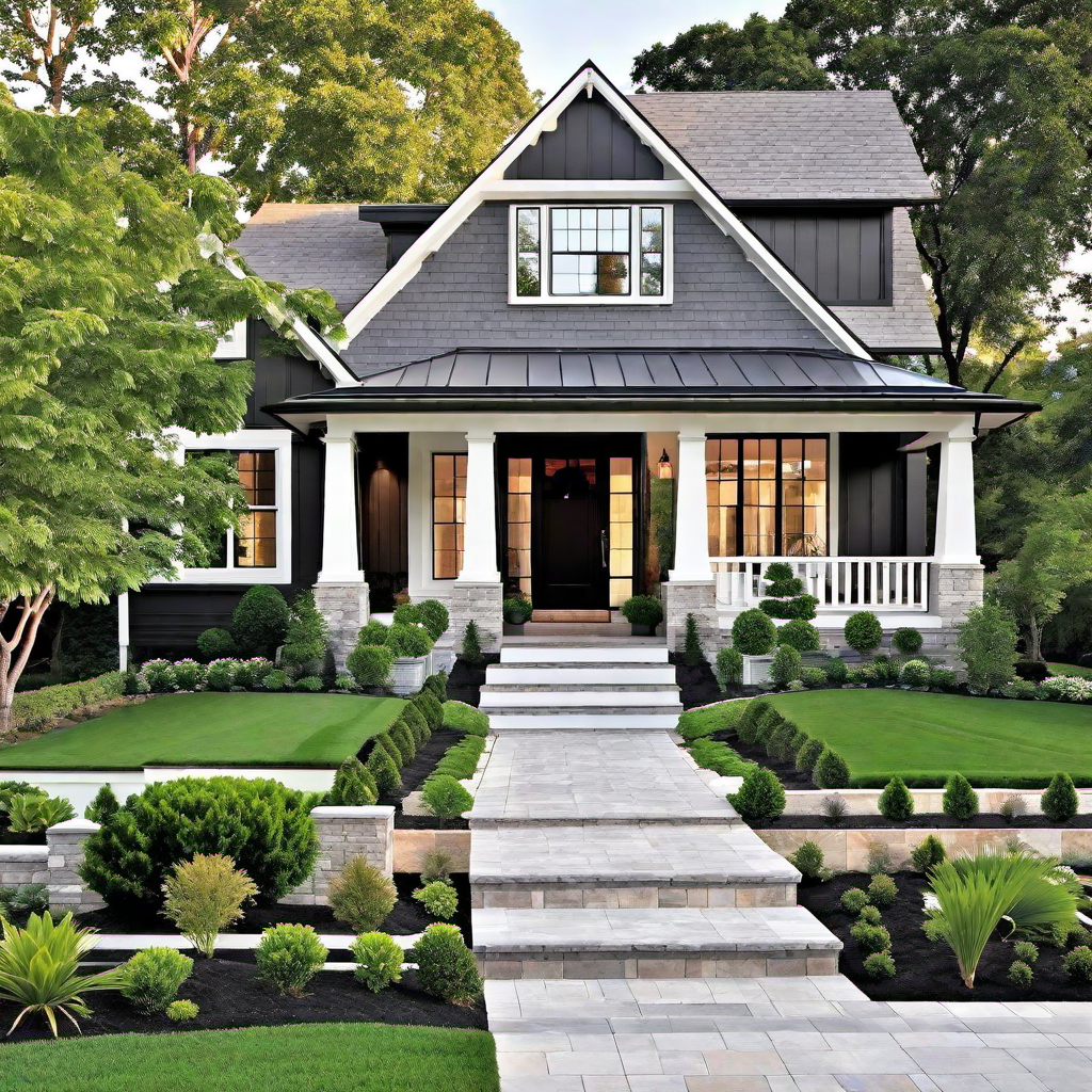 Craftsman Farmhouse Landscape Design: Enhancing Curb Appeal