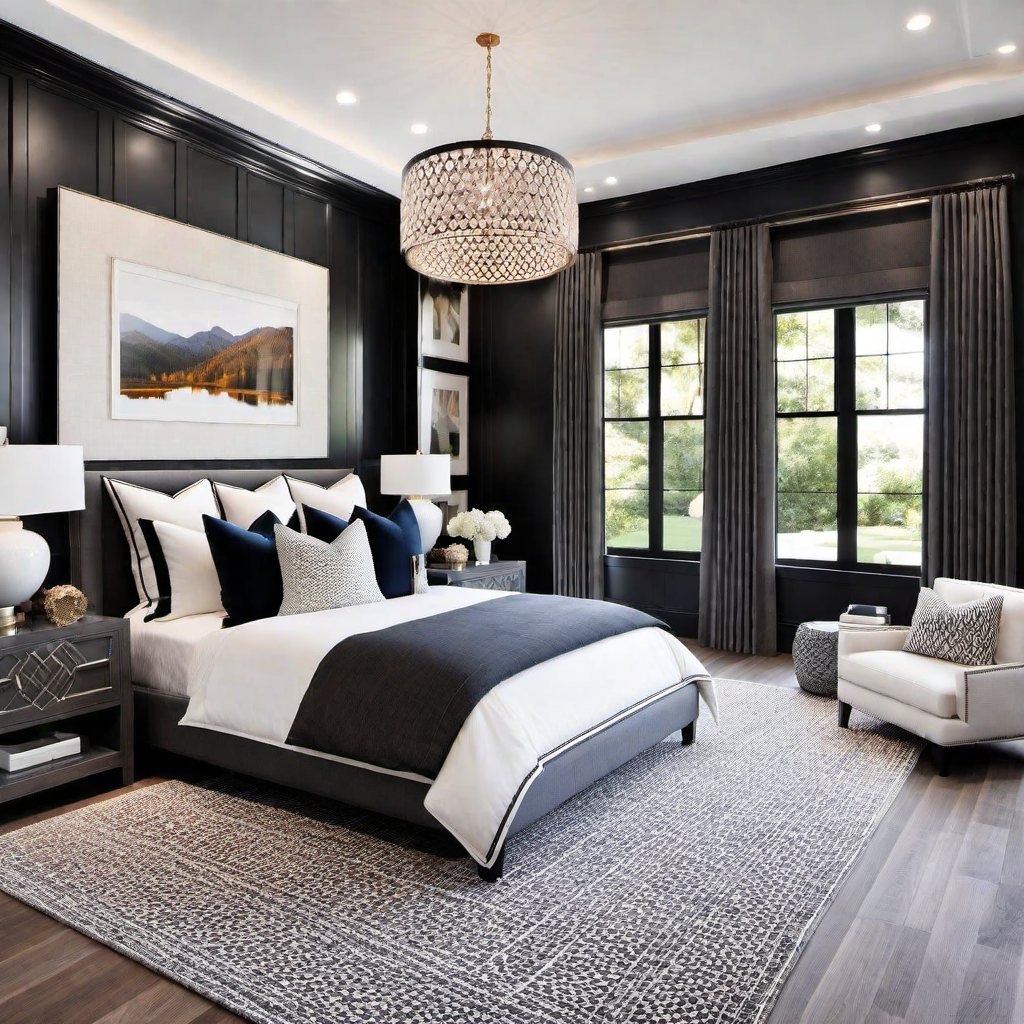 Master Retreat: Master Bedroom with Black Accent Wall