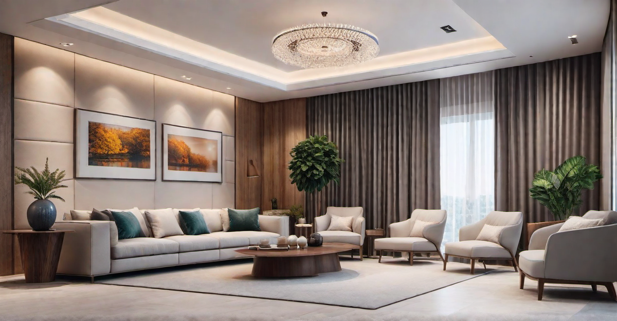 Natural Elements: Wood-Incorporated Gypsum Board False Ceiling