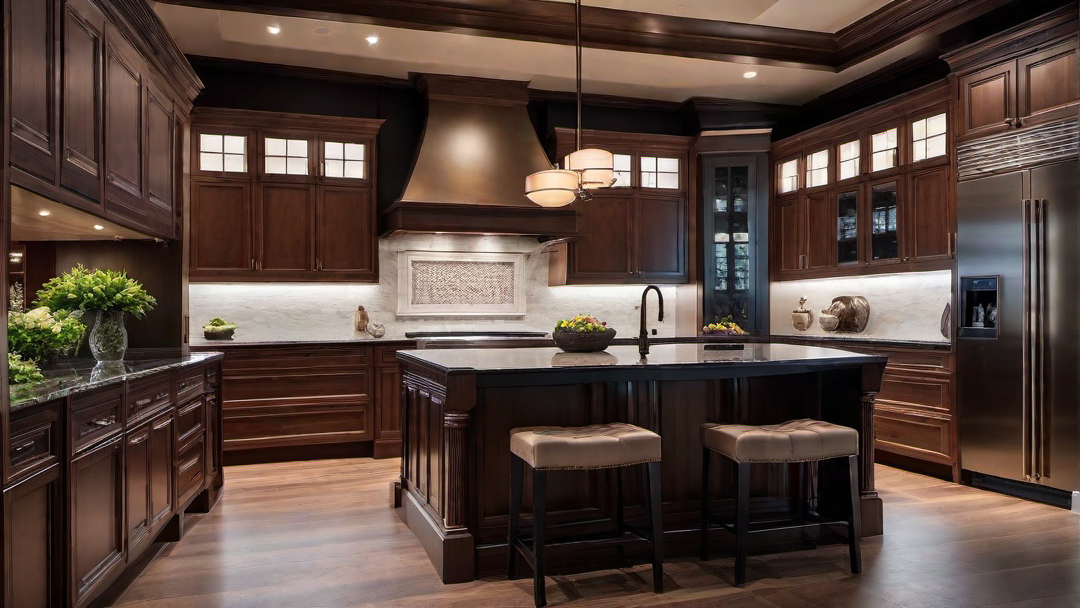 Cozy Atmosphere: Traditional Kitchen with Fireplace