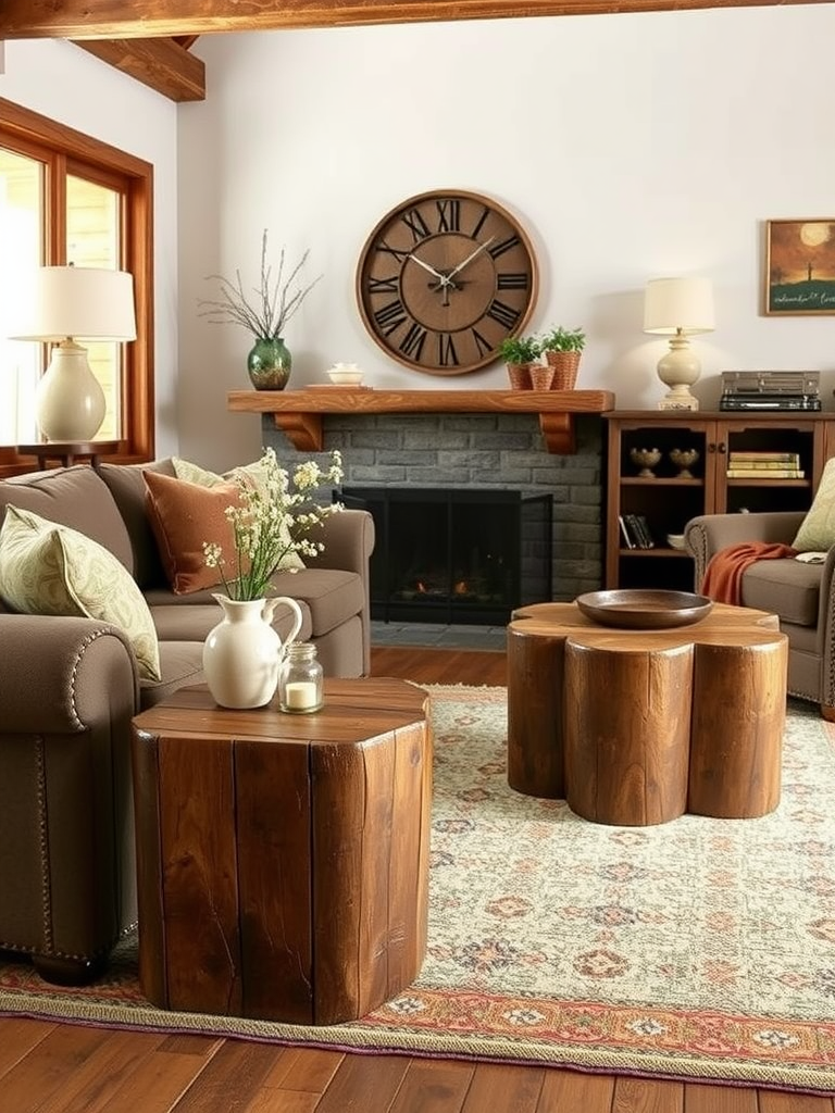 Rustic Wooden Side Tables