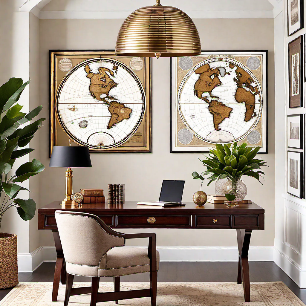 Traditional Twist: Colonial Chic Home Office Setup