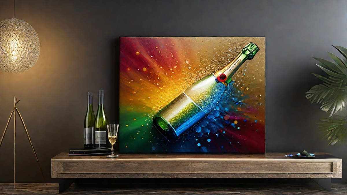How To Paint Champagne Bottle
