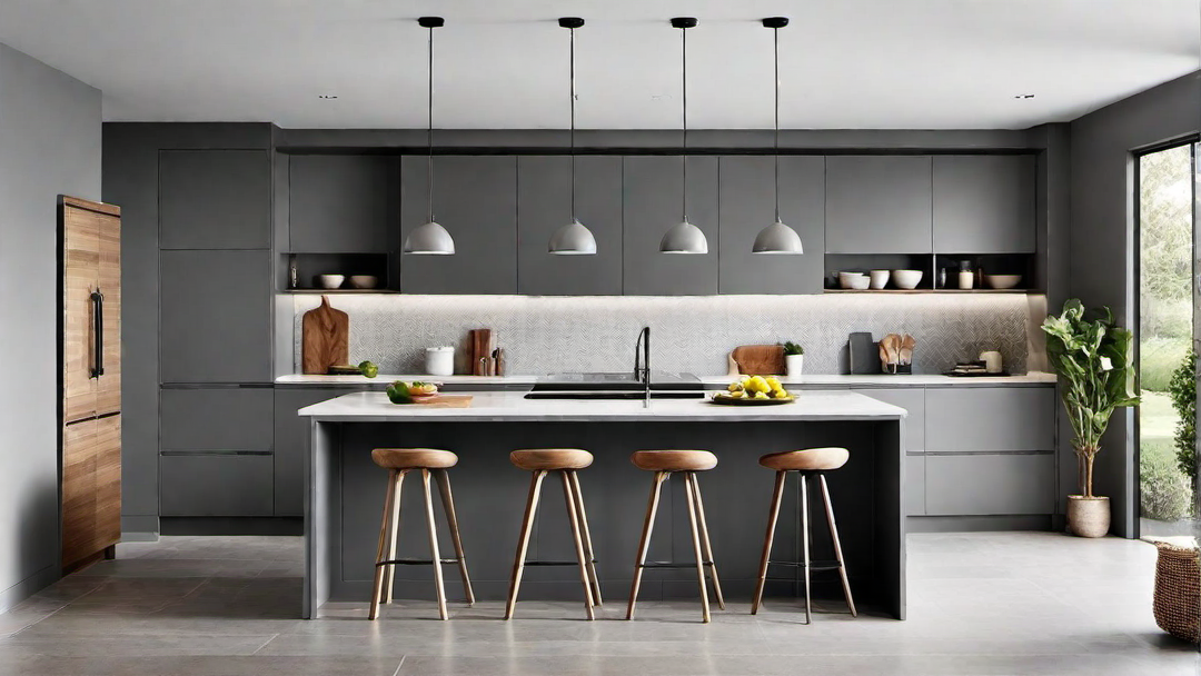 Family-Friendly Design: Grey Kitchen with Kid-Friendly Features