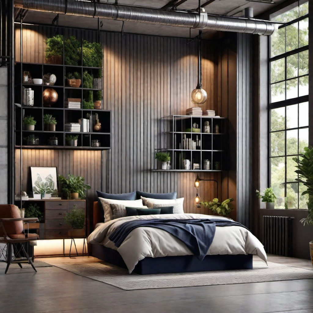 Industrial Bedroom Decor for Small Spaces: Multi-functional Furniture