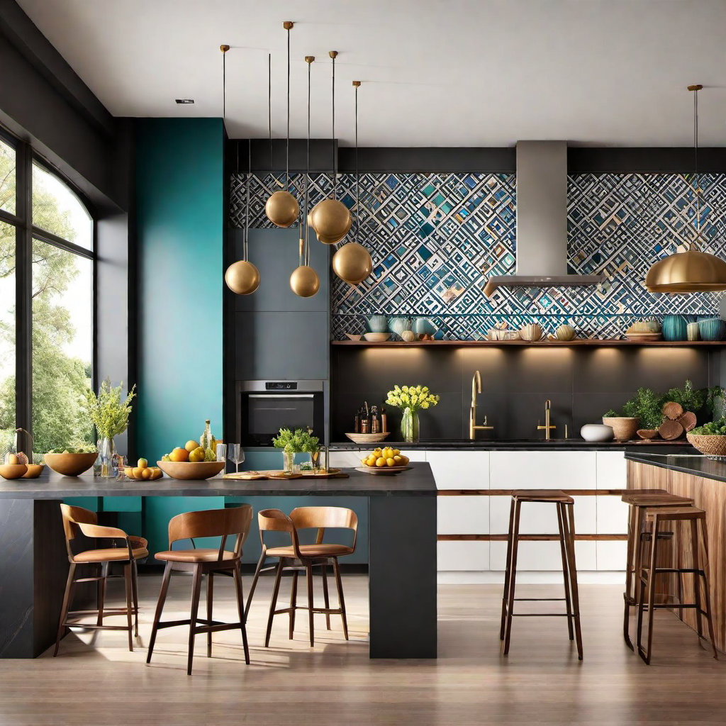 Family Gathering: Eclectic Kitchen Communal Space