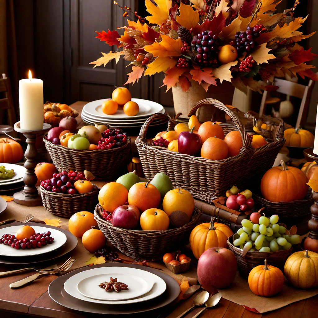 Bountiful Baskets: Decorative Harvest Baskets as Centerpieces