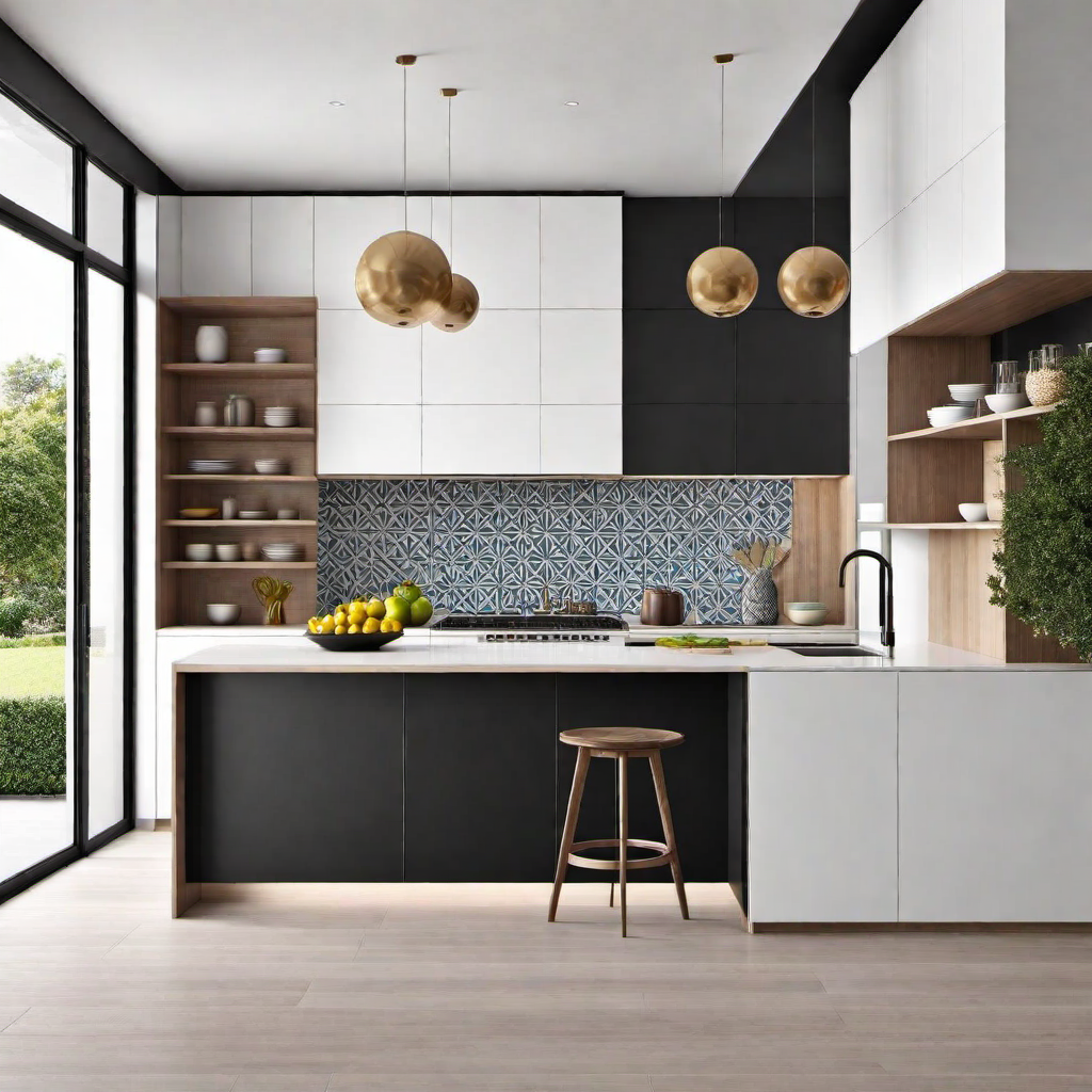 Geometric Patterns: Modern Minimalist Kitchen Decor
