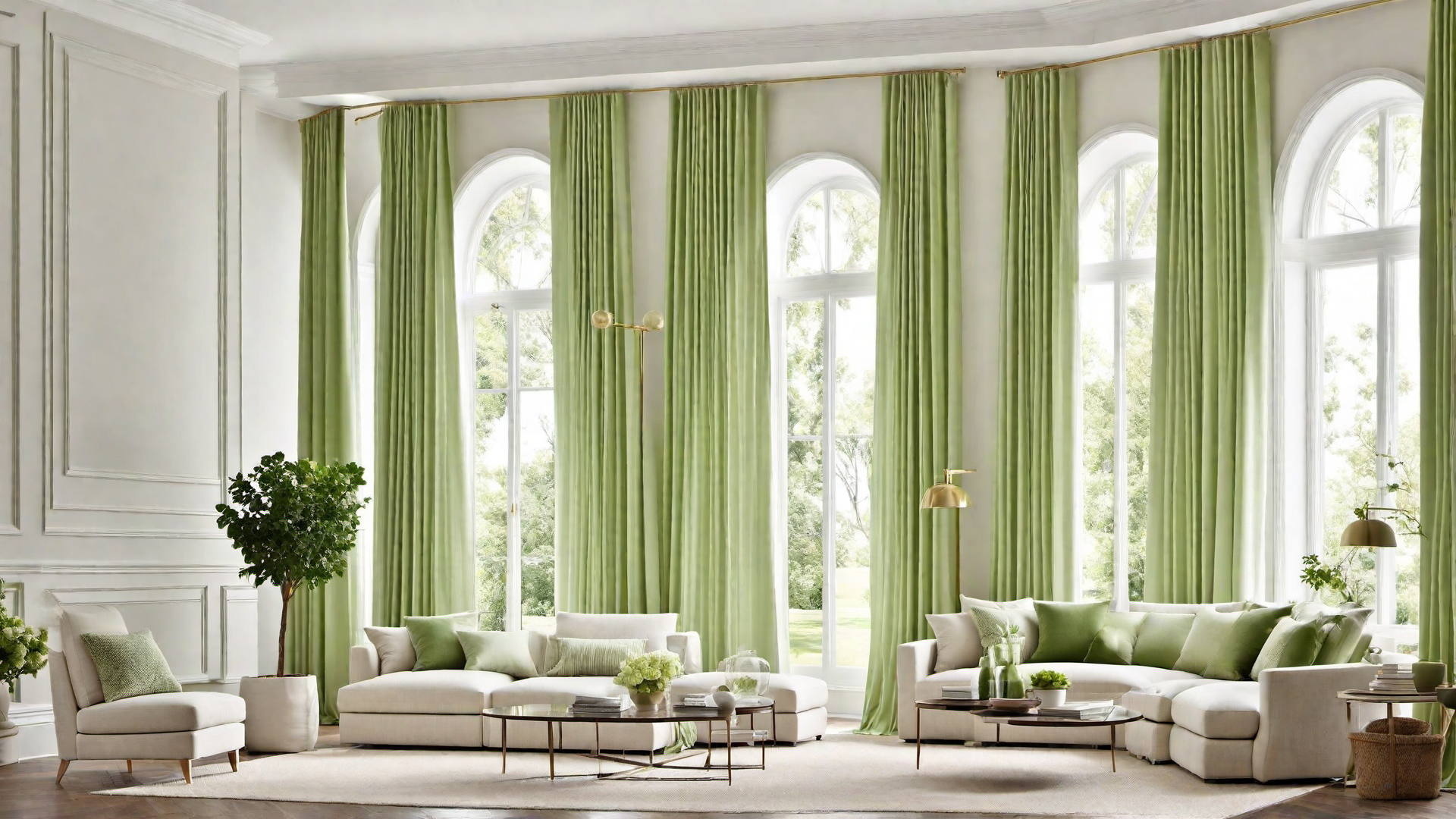 Light & Airy: Green Curtains for Natural Lighting