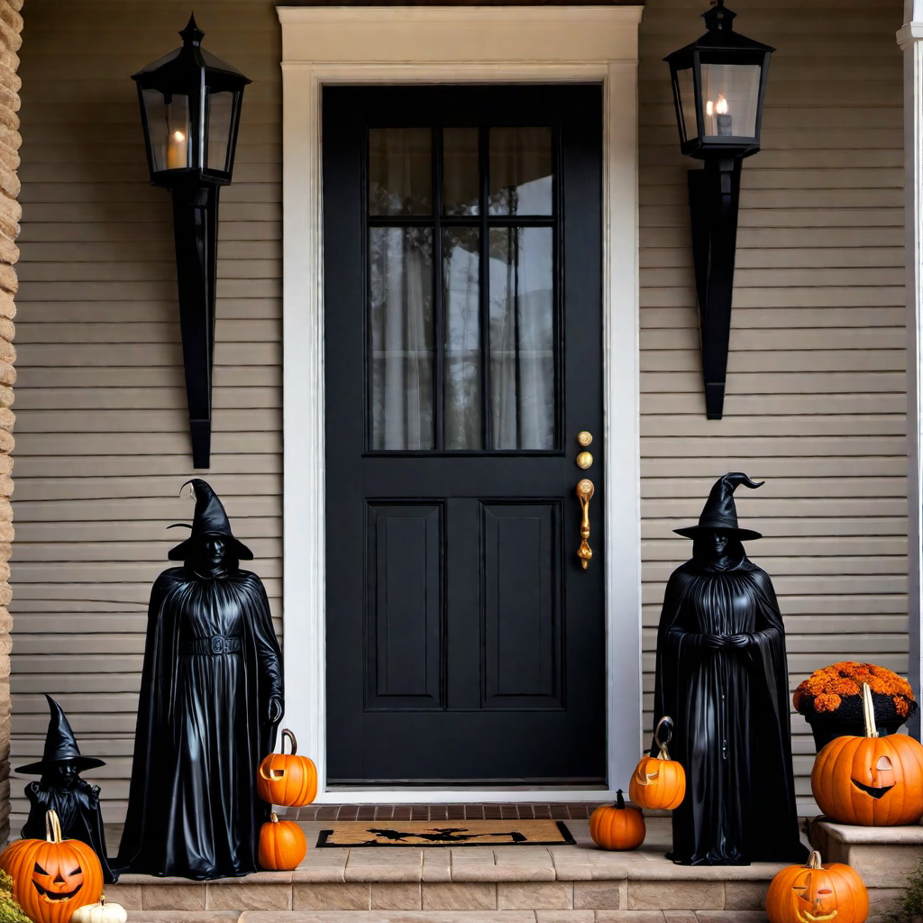 Sinister Shadows: Silhouette Figures on the Porch