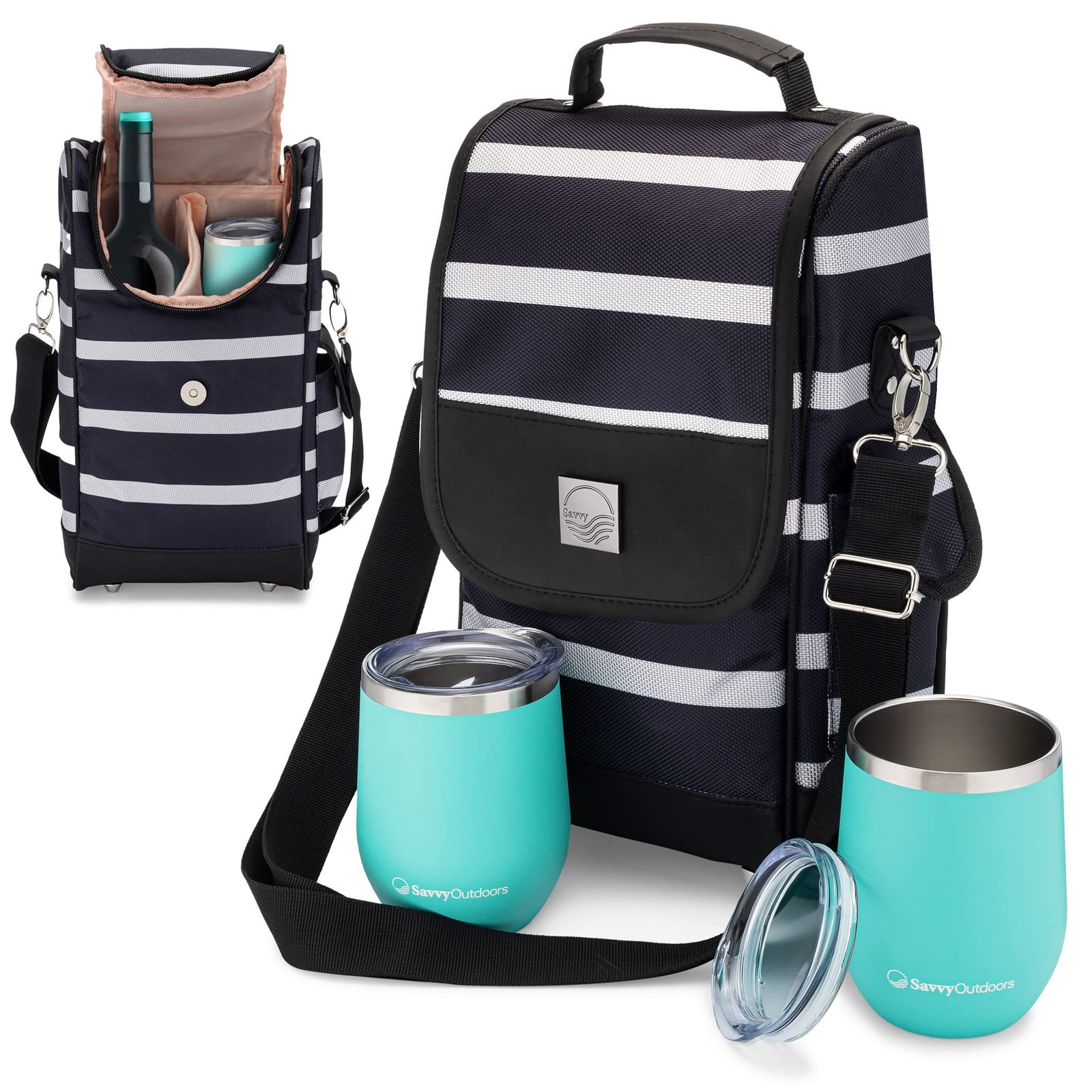 Savvy Outdoors Insulated Wine Tote Bag