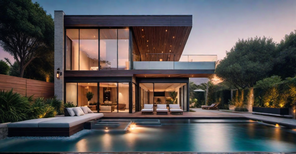 Compact Luxury: Mini Pool with Spa Features