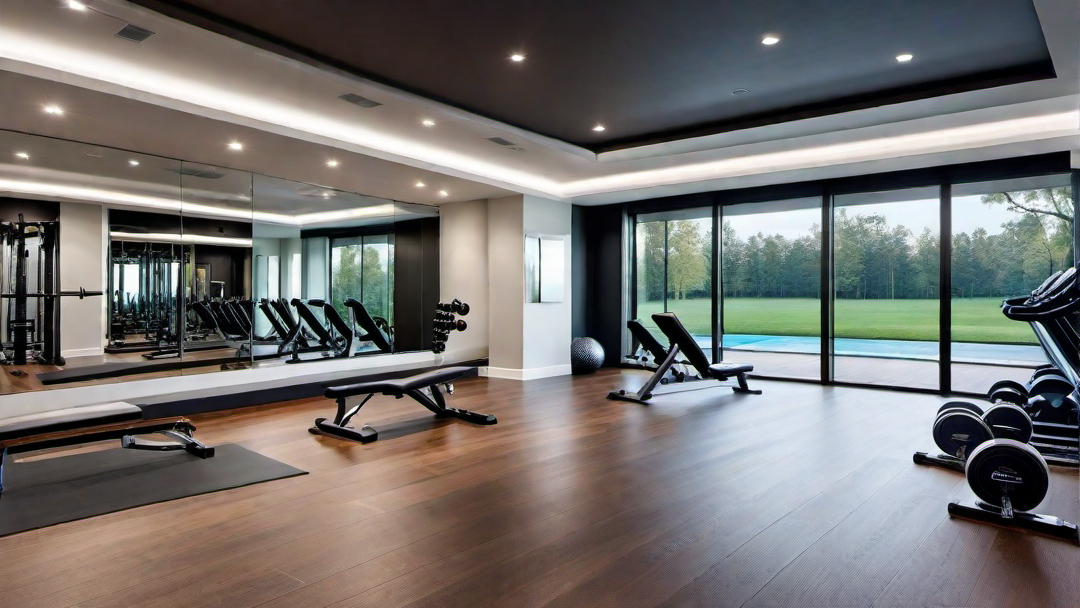 Strength Training Haven: Fitness Room with Weightlifting Equipment