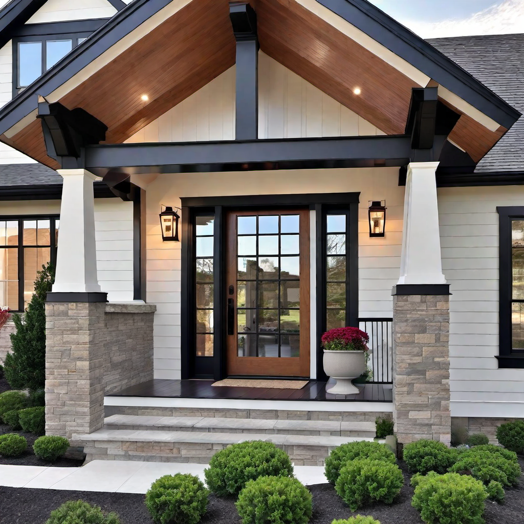 Craftsman Farmhouse Entry Steps: Inviting Guests In