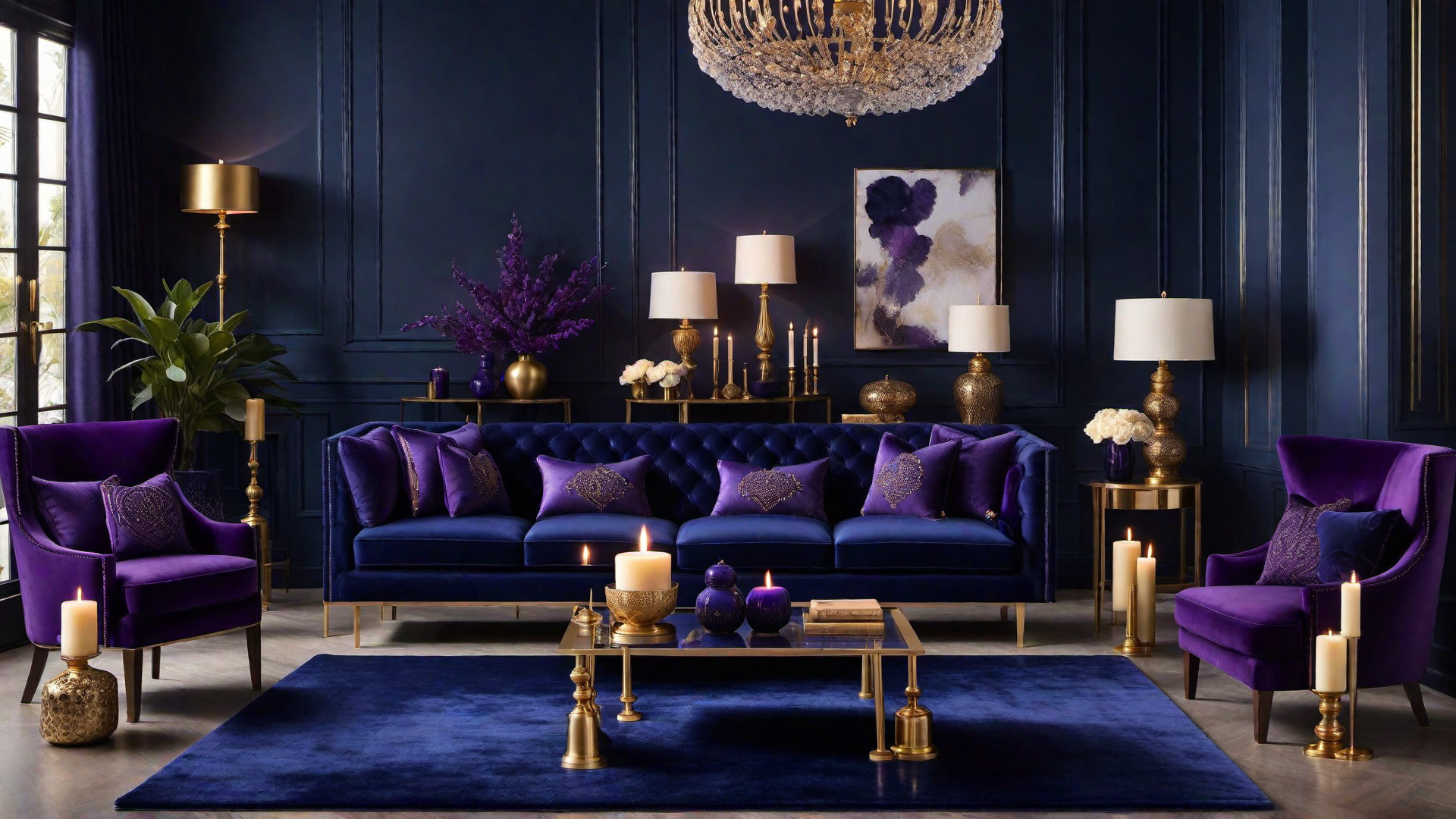 Midnight Romance: Deep Blues and Purples for Intimacy