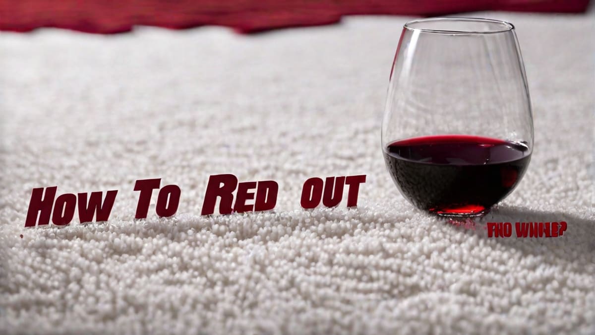 How Do I Get Red Wine Out Of Carpet