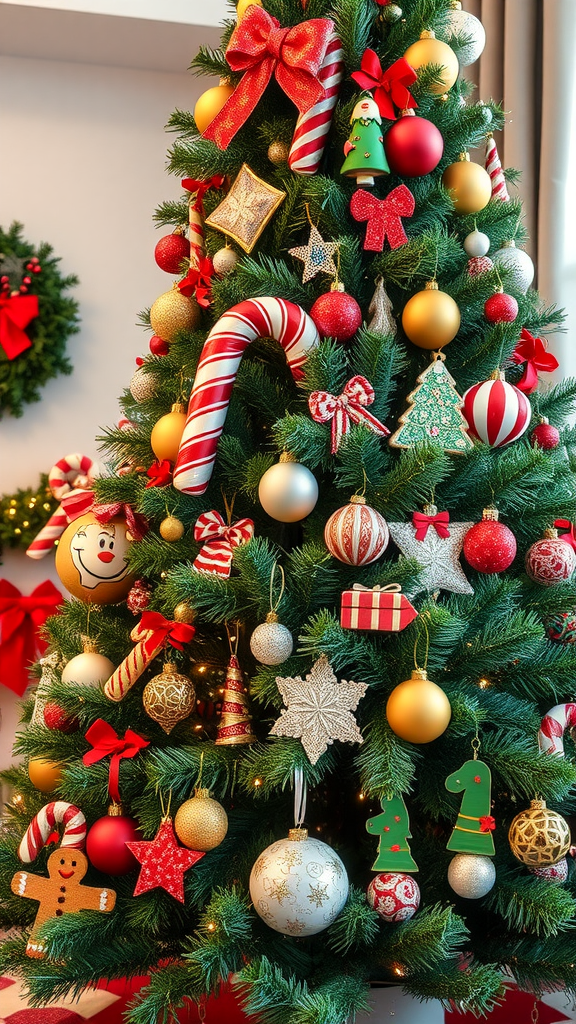 Festive Candy Cane and Gingerbread Theme