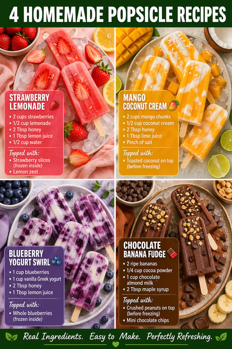 4 Homemade Popsicle Recipes