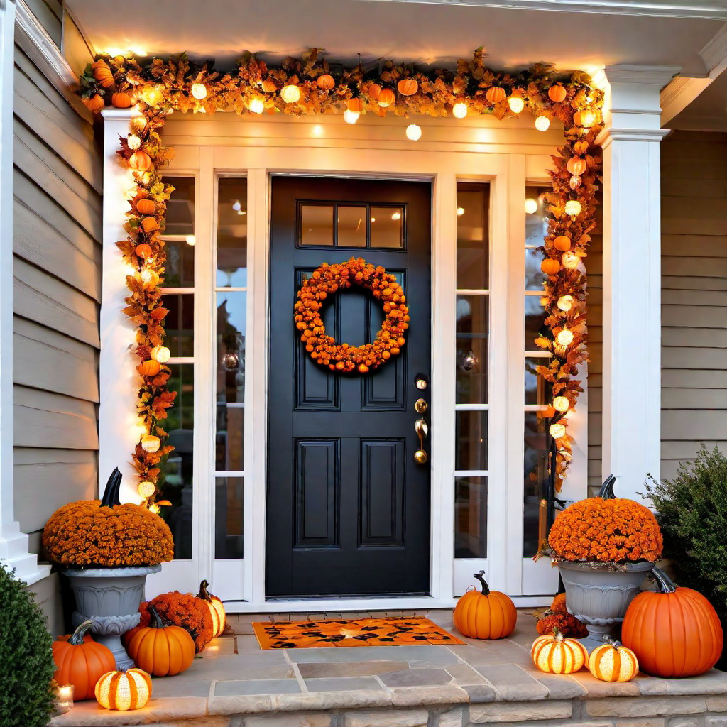 Whimsical Accents: Fairy Lights and Mini Pumpkins
