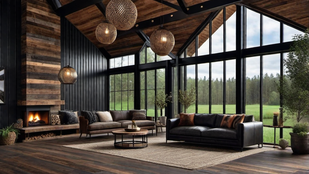 Modern Rustic: Black Metal and Reclaimed Wood Exteriors