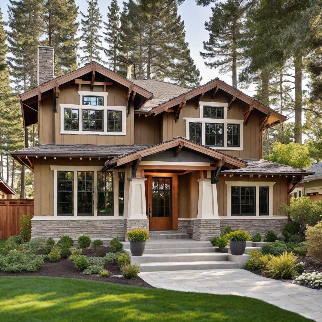 Craftsman Exterior Windows: Multi-pane Design