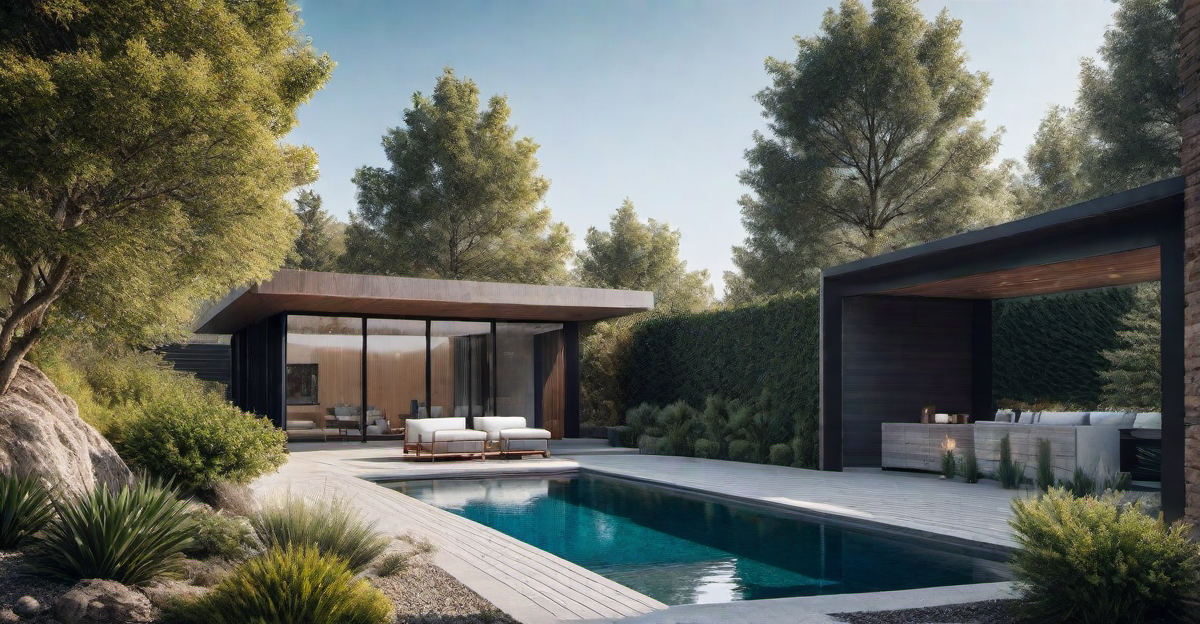 Sun-soaked Serenity: Mini Pool with Sunbathing Deck