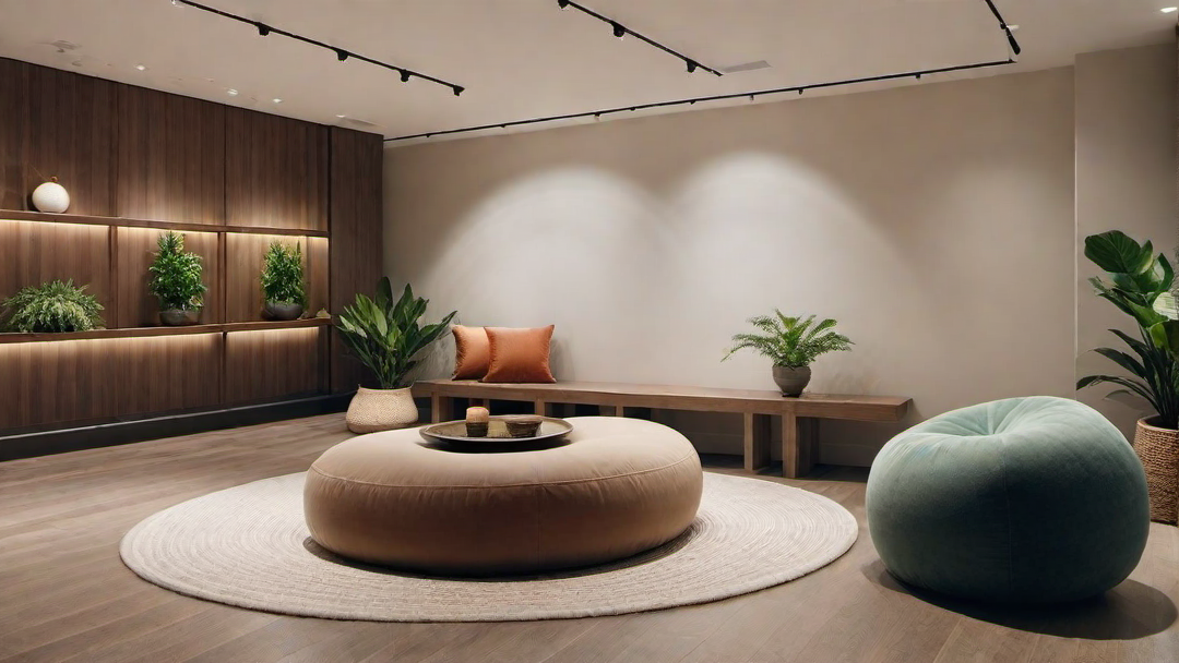 Mindfulness and Meditation: Calming Corner in a Fitness Room