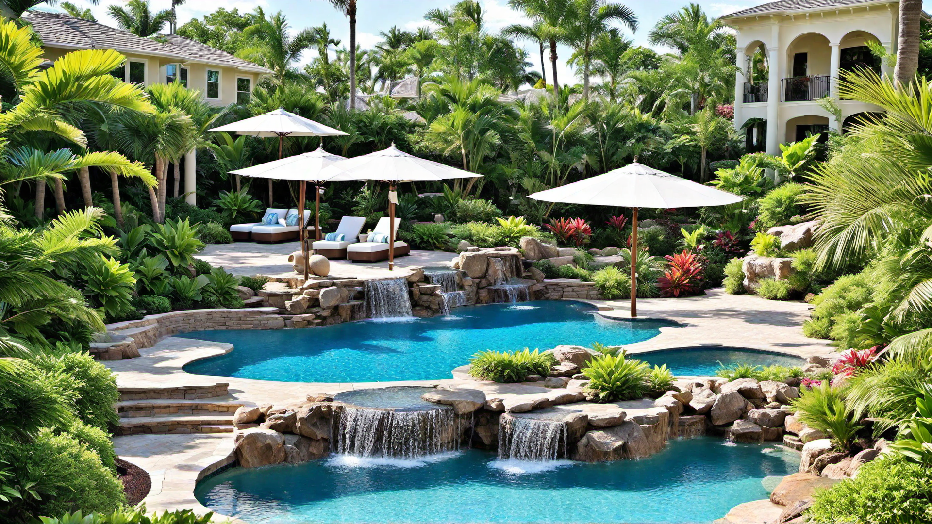 Luxury Pool with Waterfall Feature