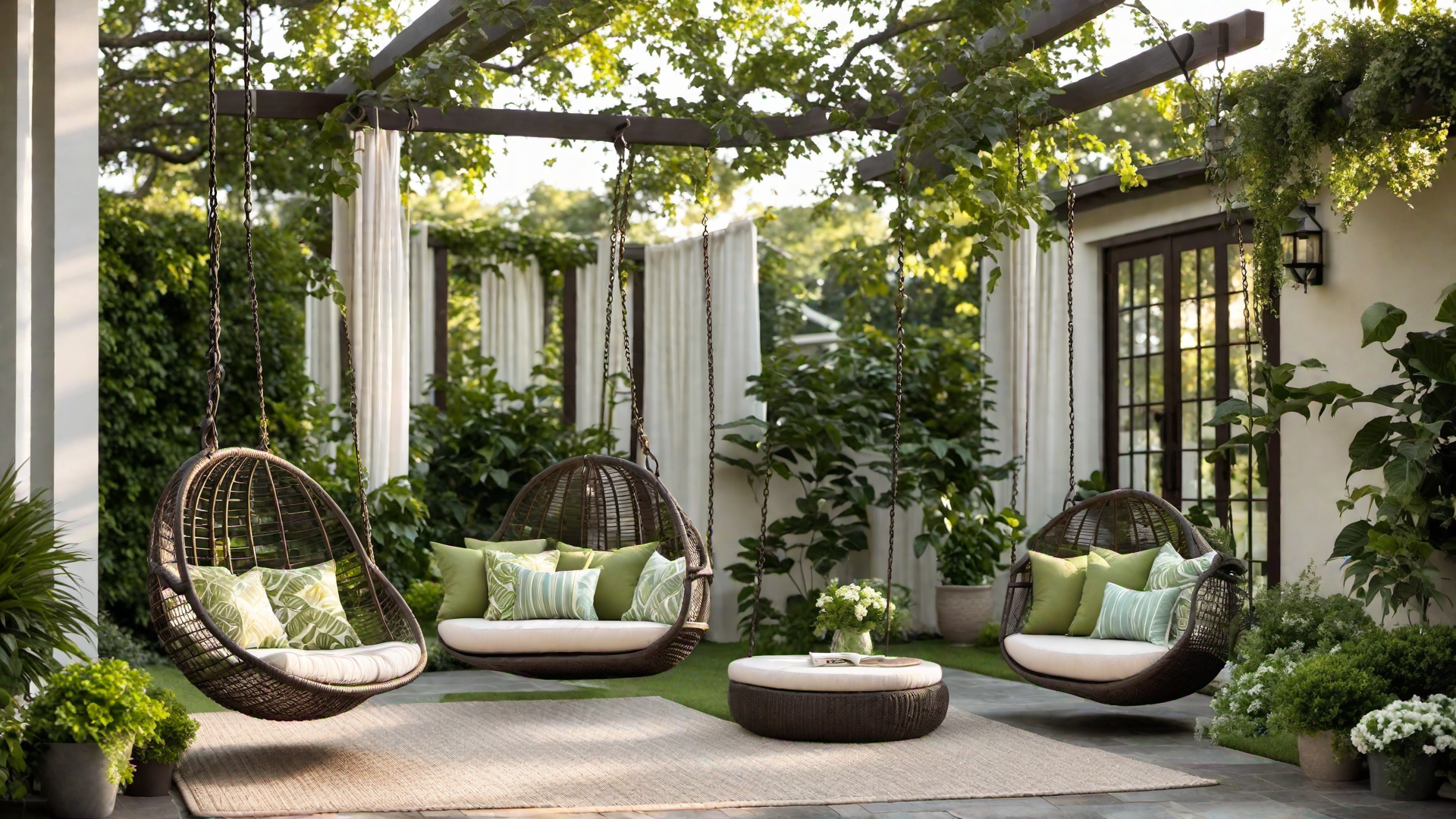 Screened Porch with Cozy Furniture