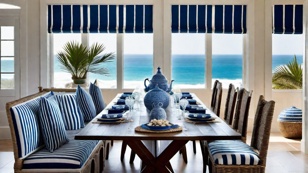 Coastal Charm: Nautical Elements in a Mediterranean Dining Room