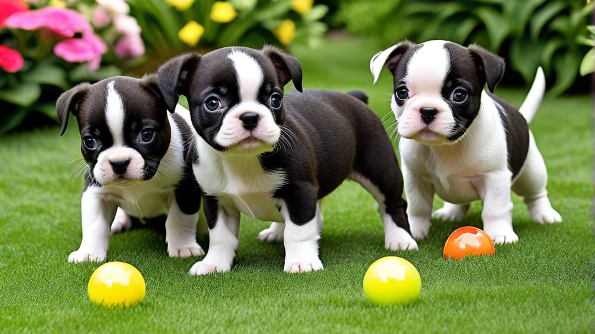 Boston Terrier Puppies and Their Endless Curiosity