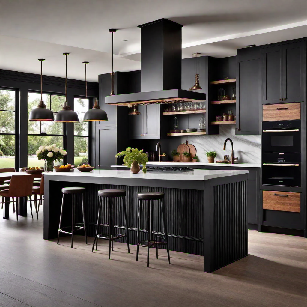 Masculine Edge: Eclectic Kitchen Bold Accents