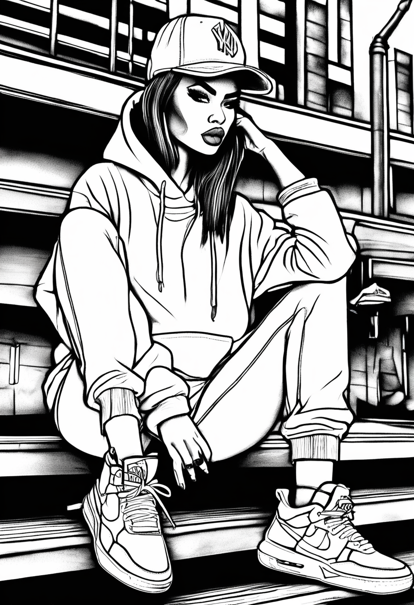 27 Cute Baddie Girl Coloring Sheets Color And Play