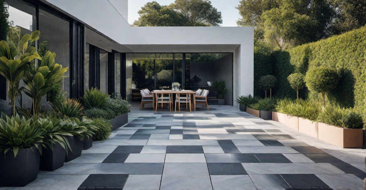 Dynamic Visual Appeal: Breeze Block Patio Flooring