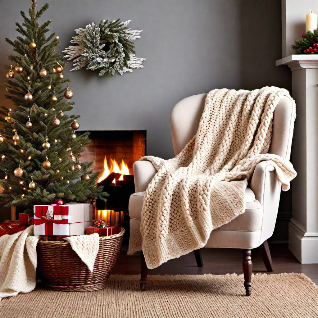 Cozy Knit Blankets: Adding Warmth to Christmas Decor