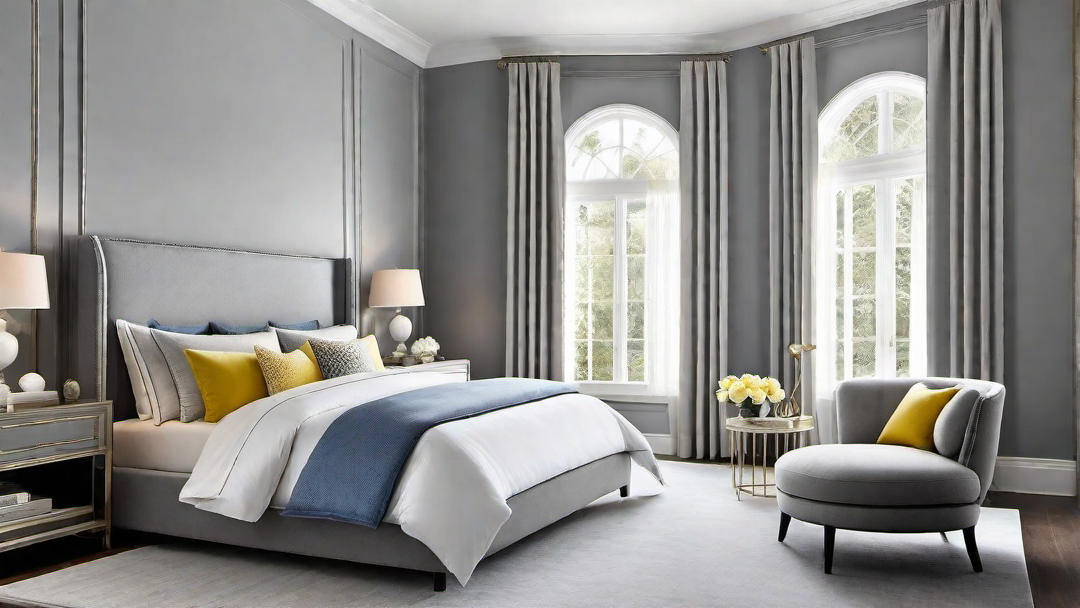 The Impact of Accent Colors in a Grey Bedroom