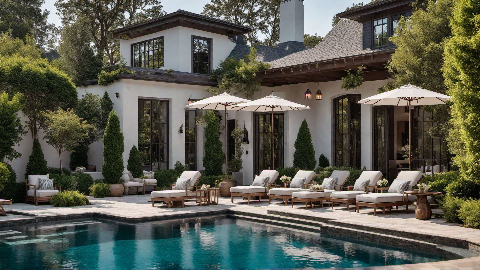 Pool with Infinity Spa Overflow