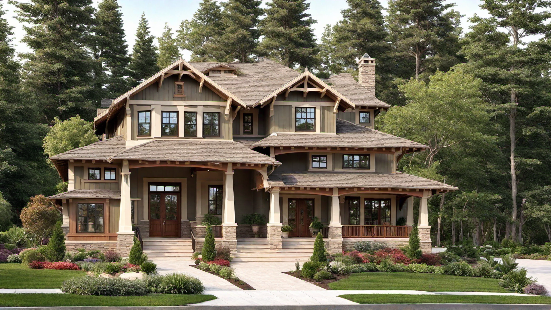 Exposed Rafters and Large Overhanging Eaves